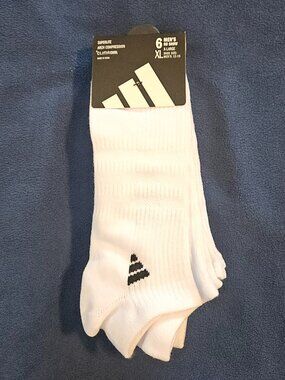 Adidas Superlite No Show Socks 6-Pack White XL